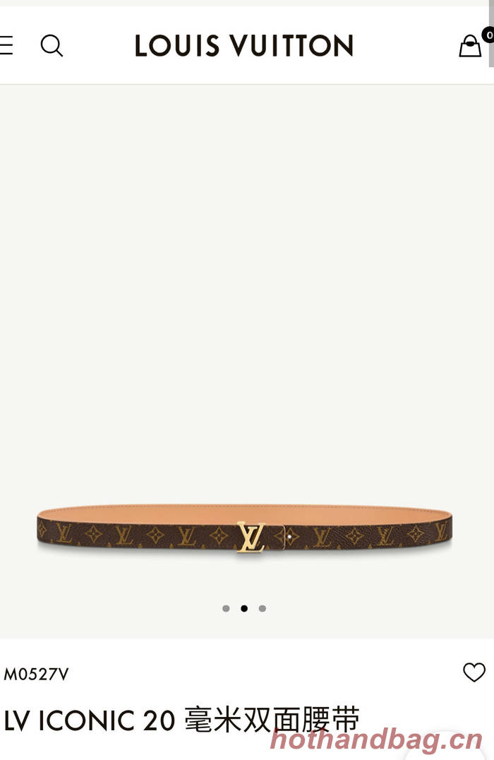 Louis Vuitton Belt 20MM LVB00161 Louis Vuitton Belt 20MM LVB00161